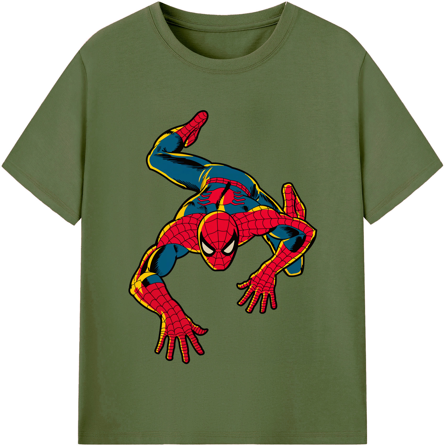 （画像用） Spider Man スパイダーマン 綿100％半袖Tシャツ（フロントプリント）